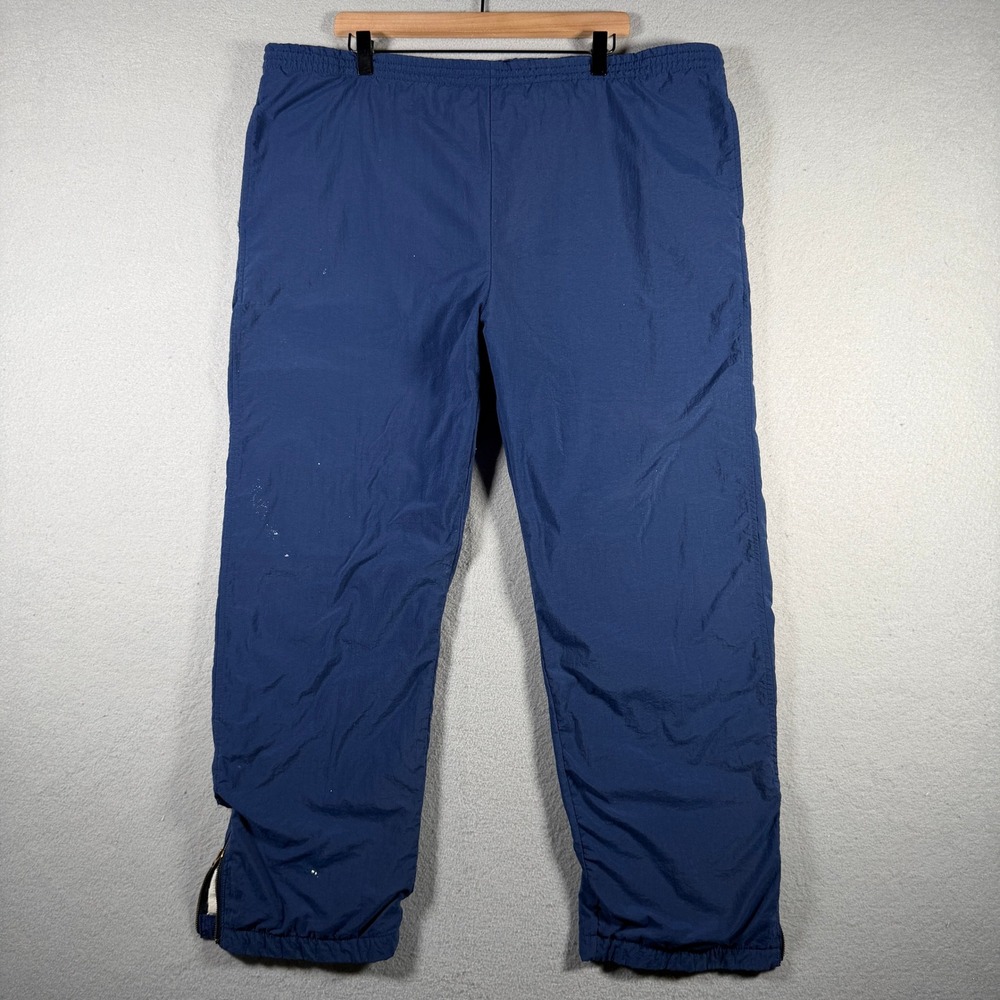 Fred Perry Sportswear Mens Navy Blue Nylon Track Pants Ankle Zip Size L 42x28